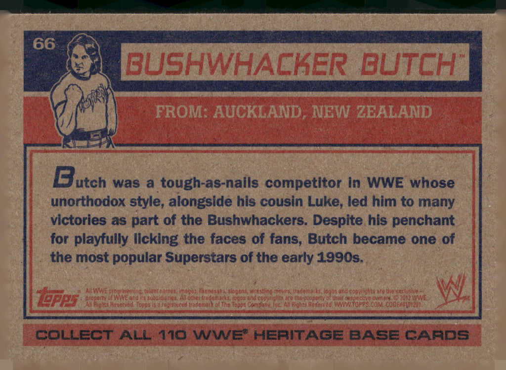 2012 Topps Heritage WWE #66 Bushwhacker Butch