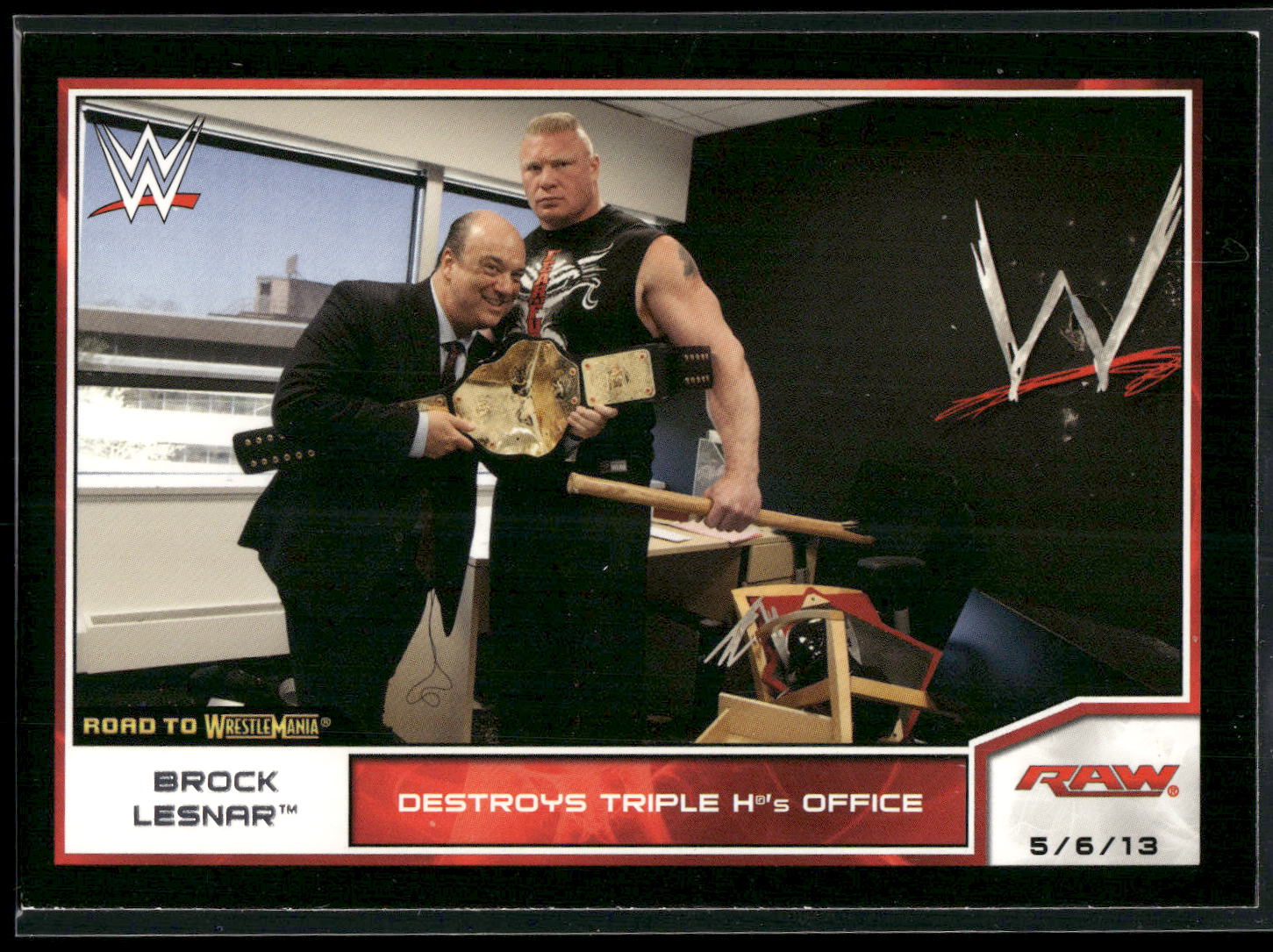 2014 Topps WWE Road to Wrestlemania #7 Brock Lesnar