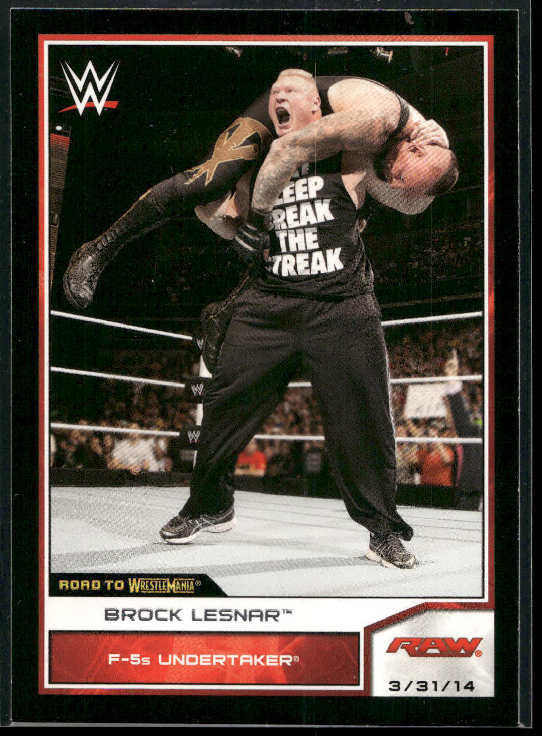 2014 Topps WWE Road to Wrestlemania #92 Brock Lesnar