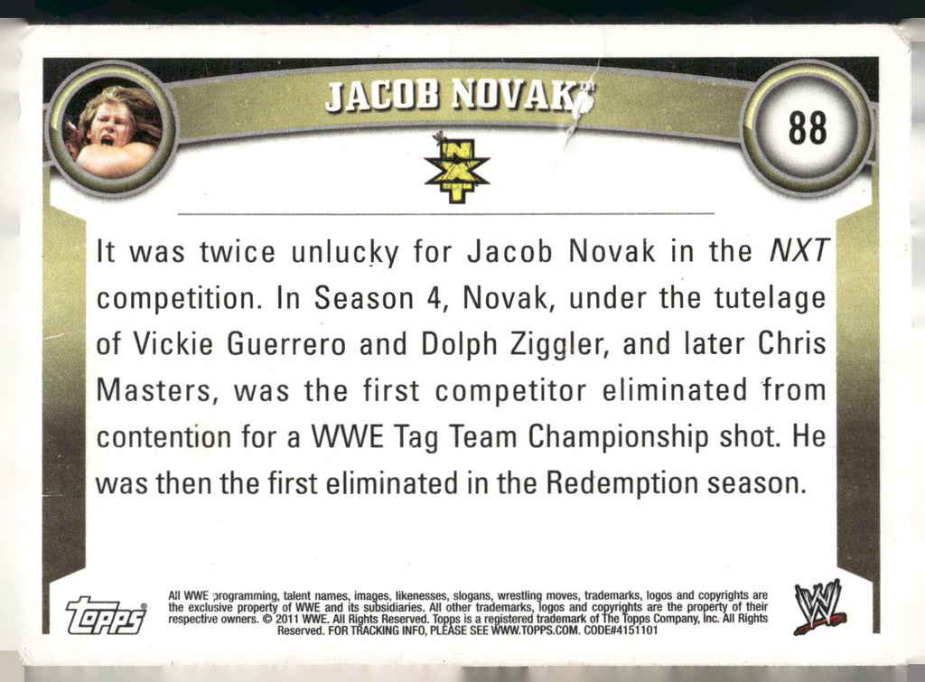 2011 Topps WWE #88 Jacob Novak