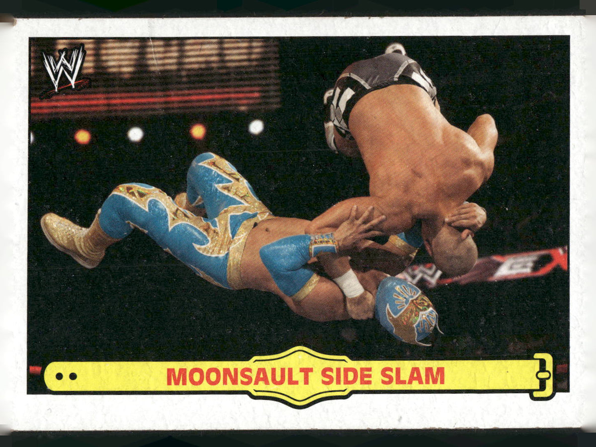 2012 Topps Heritage WWE #41 Sin Cara/Moonsault Side Slam Ringside Action