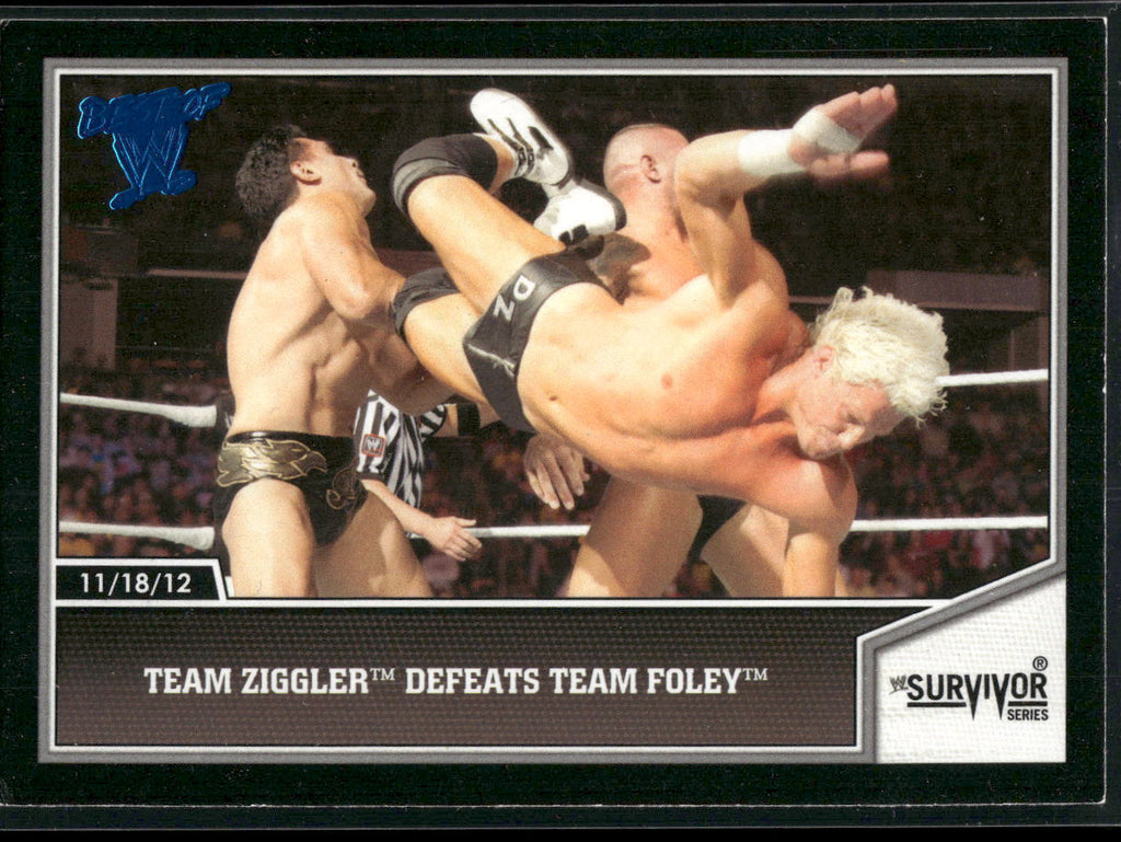 2013 Topps Best of WWE #62 Team Ziggler Defeats Team Foley