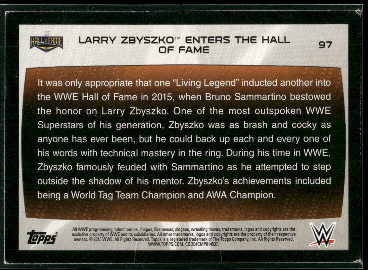 2015 Topps WWE Road to Wrestlemania #97 Larry Zbyszko