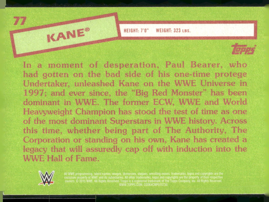 2015 Topps WWE Heritage #77 Kane