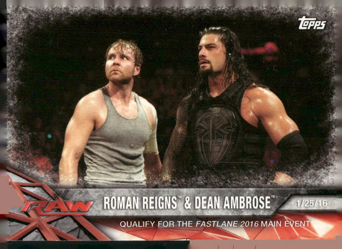 2017 Topps WWE Road To Wrestlemania #18 Roman Reigns / Dean Ambrose