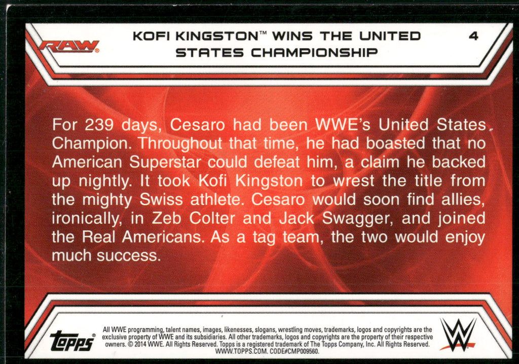 2014 Topps WWE Road to Wrestlemania #4 Kofi Kingston