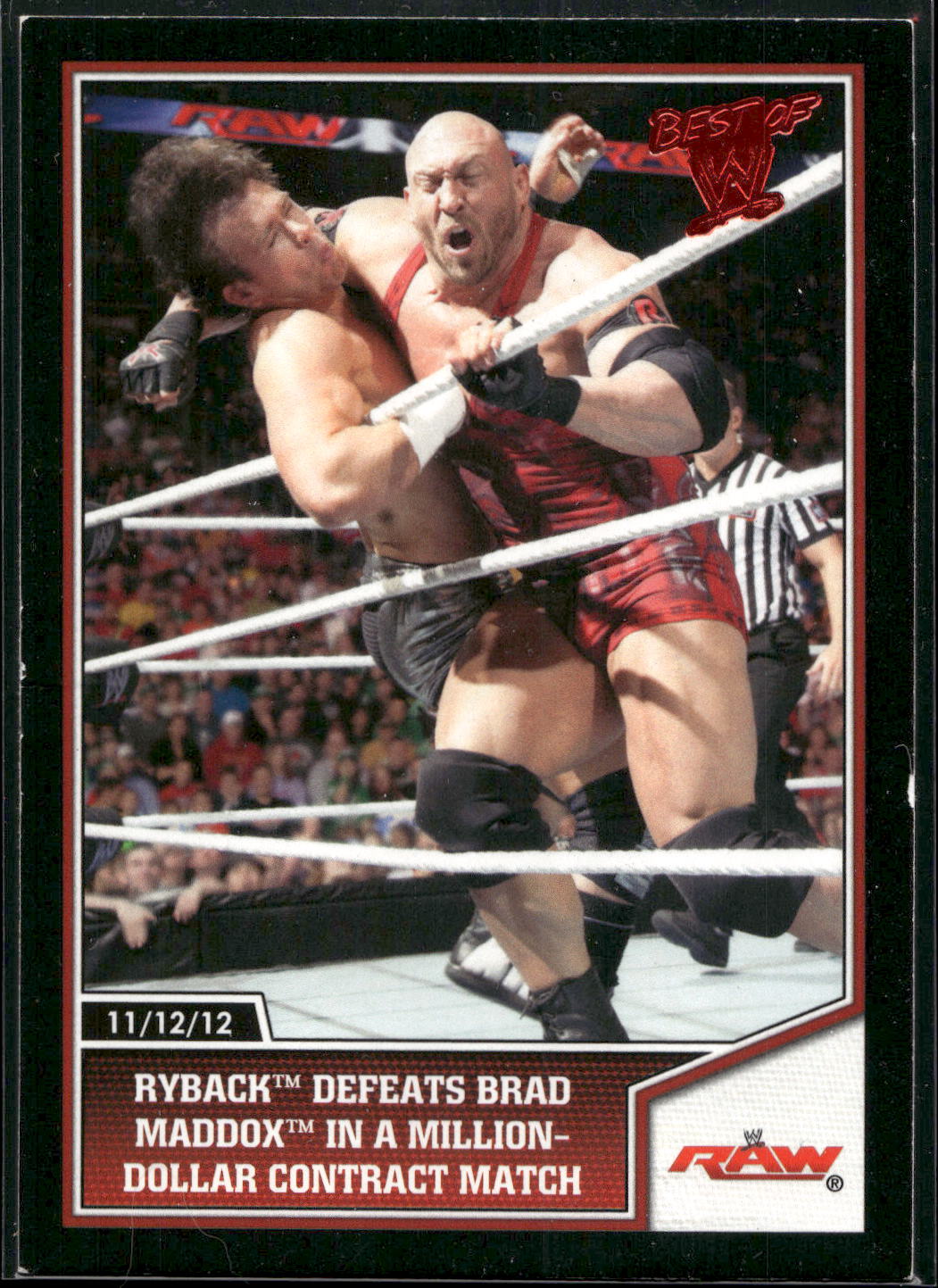 2013 Topps Best of WWE #61 Ryback Defeats Brad Maddox