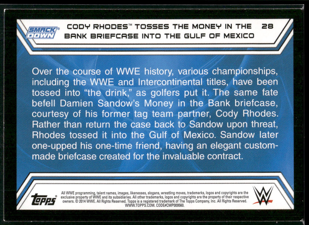 2014 Topps WWE Road to Wrestlemania #28 Cody Rhodes