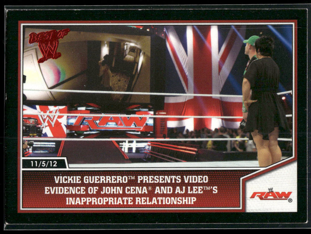 2013 Topps Best of WWE #57 Vickie Guerrero Presents Video Evidence of John Cena