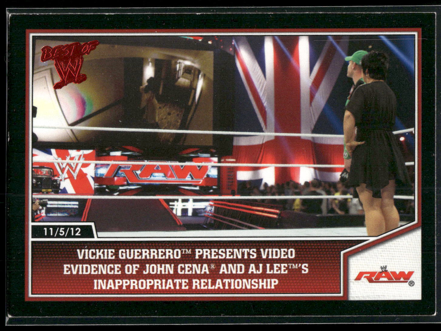 2013 Topps Best of WWE #57 Vickie Guerrero Presents Video Evidence of John Cena
