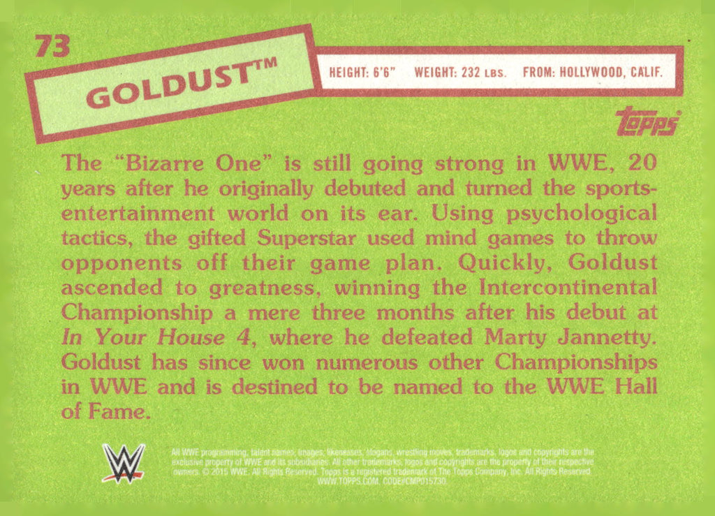 2015 Topps WWE Heritage #73 Goldust