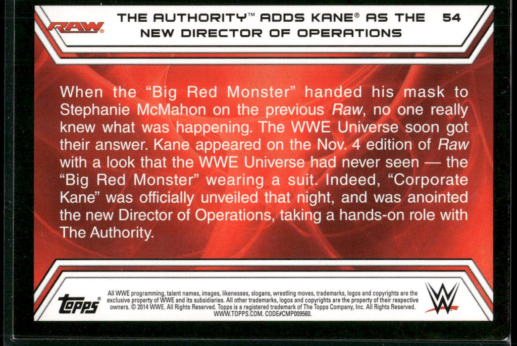 2014 Topps WWE Road to Wrestlemania #54 The Authority
