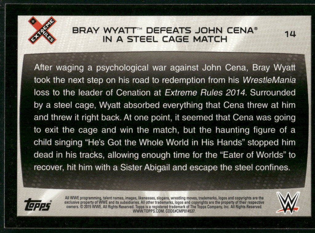 2015 Topps WWE Road to Wrestlemania #14 Bray Wyatt
