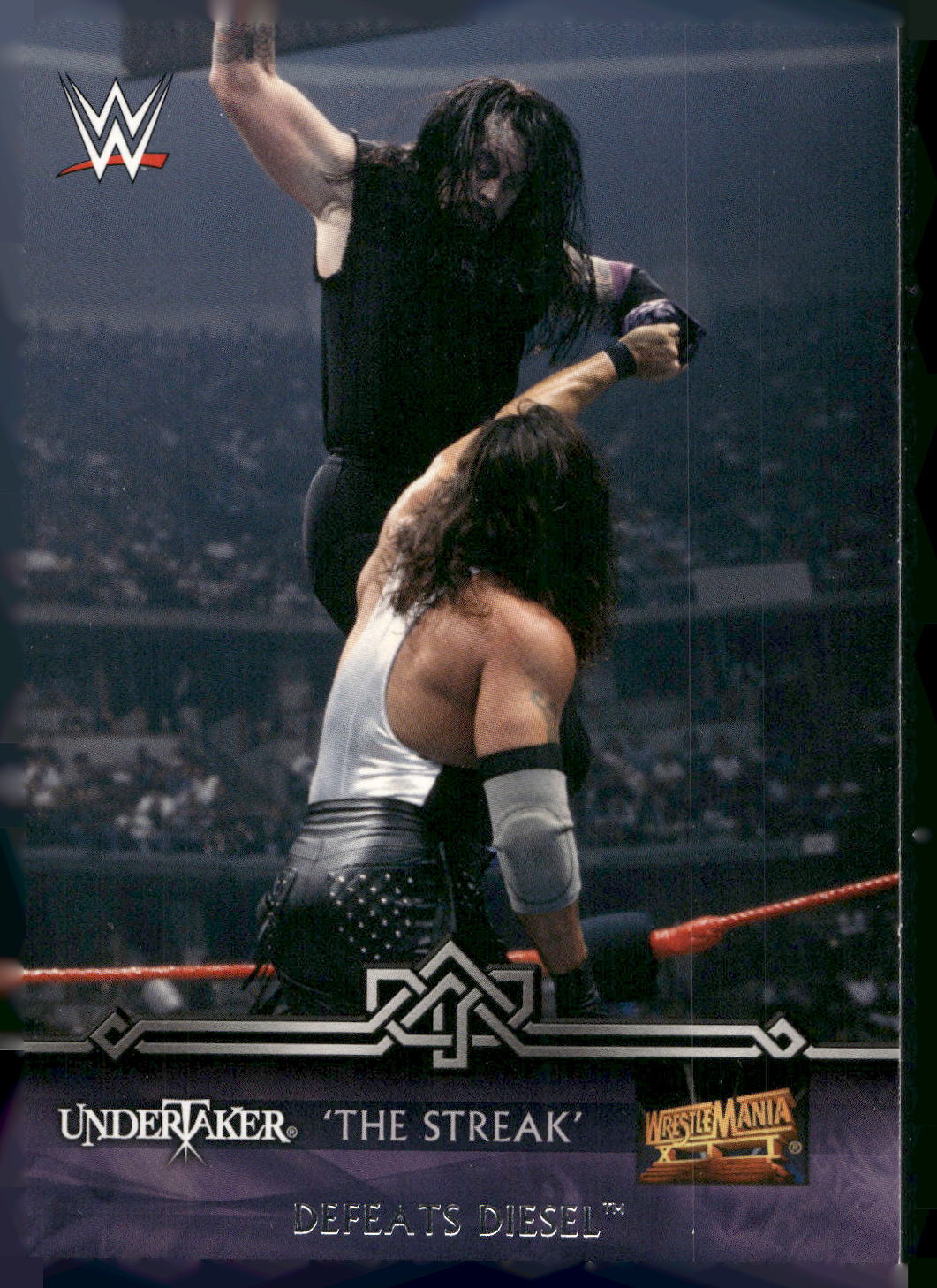 2014 Topps WWE Road to Wrestlemania #5-0 Undertaker Defeats Diesel The Streak