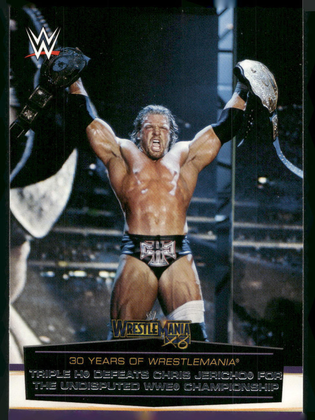 2014 Topps WWE Road to Wrestlemania #36 Triple H Defeats Chris Jericho