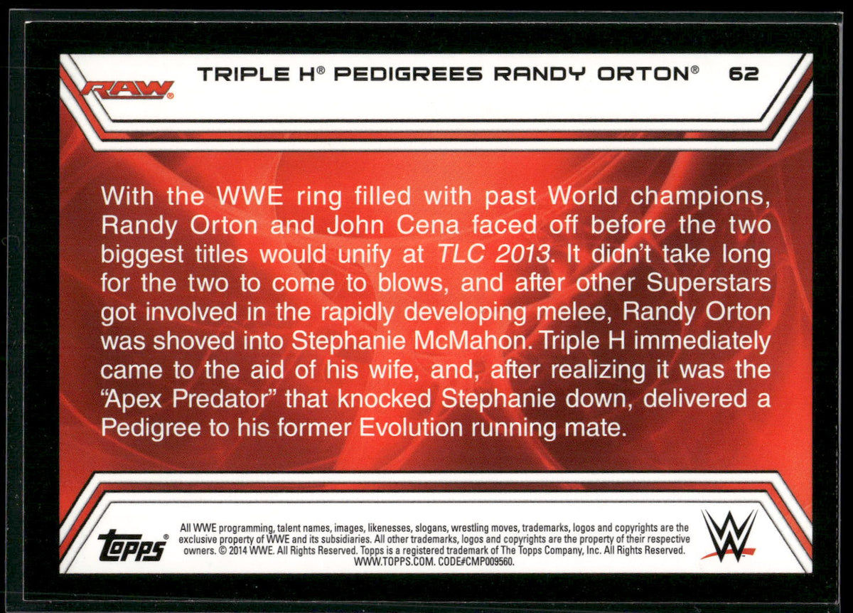 2014 Topps WWE Road to Wrestlemania #62 Triple H