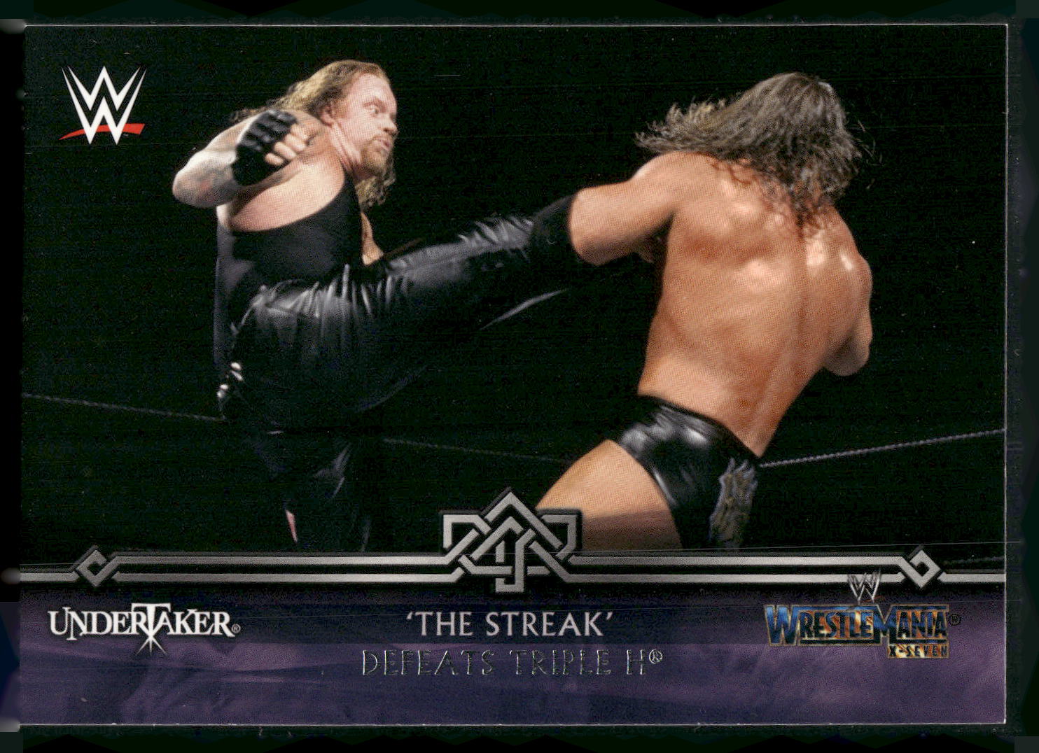 2014 Topps WWE Road to Wrestlemania #9-0 Undertaker Defeats Triple The Streak