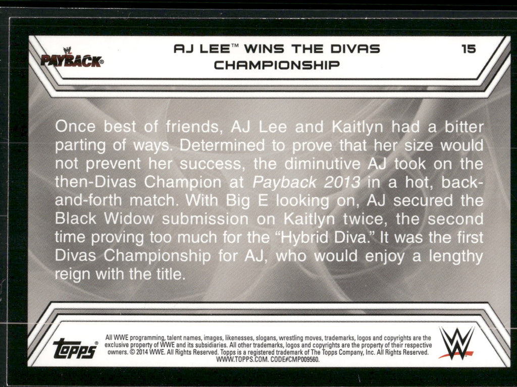 2014 Topps WWE Road to Wrestlemania #15 AJ Lee