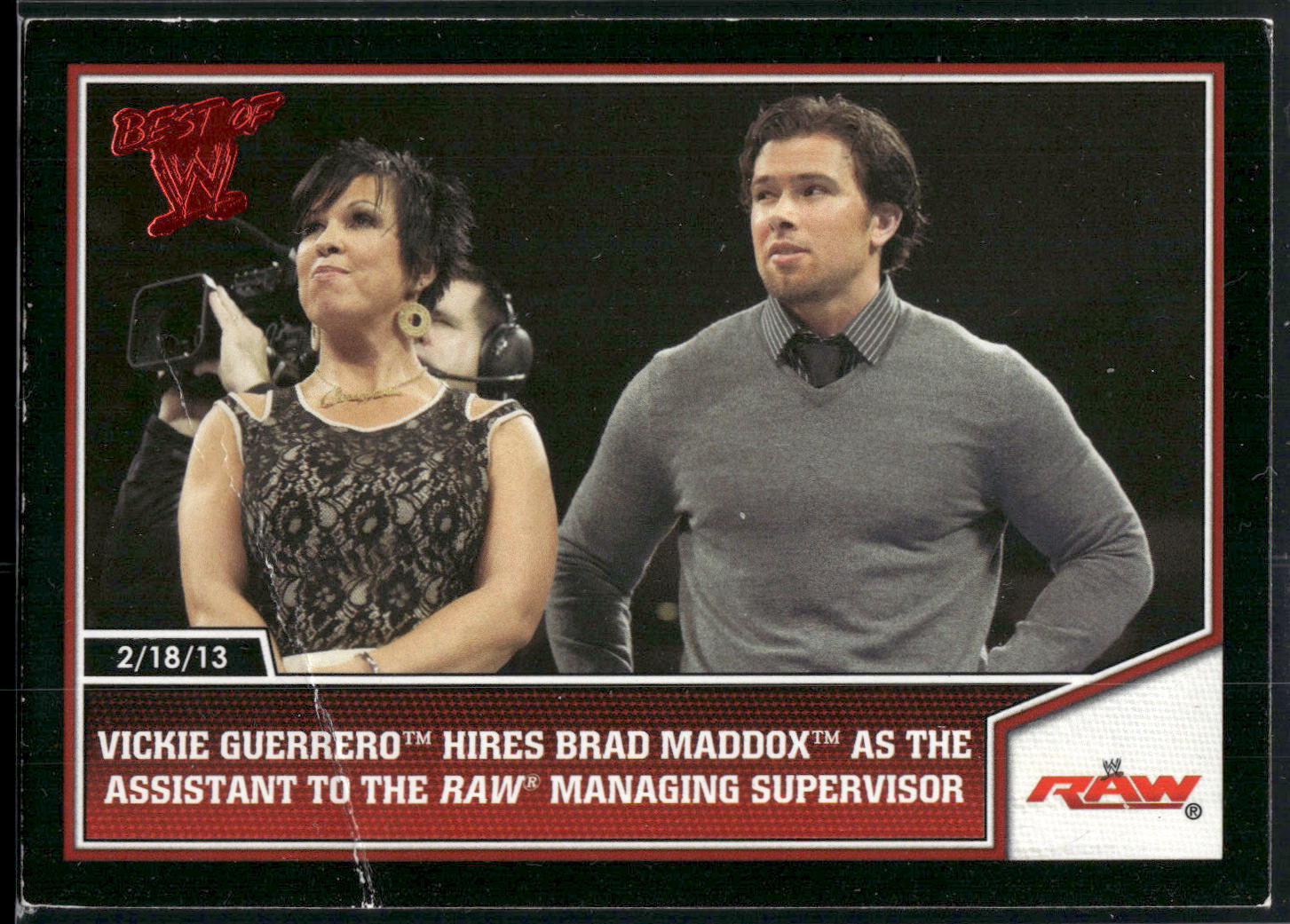2013 Topps Best of WWE #90 Vickie Guerrero Hires Brad Maddox