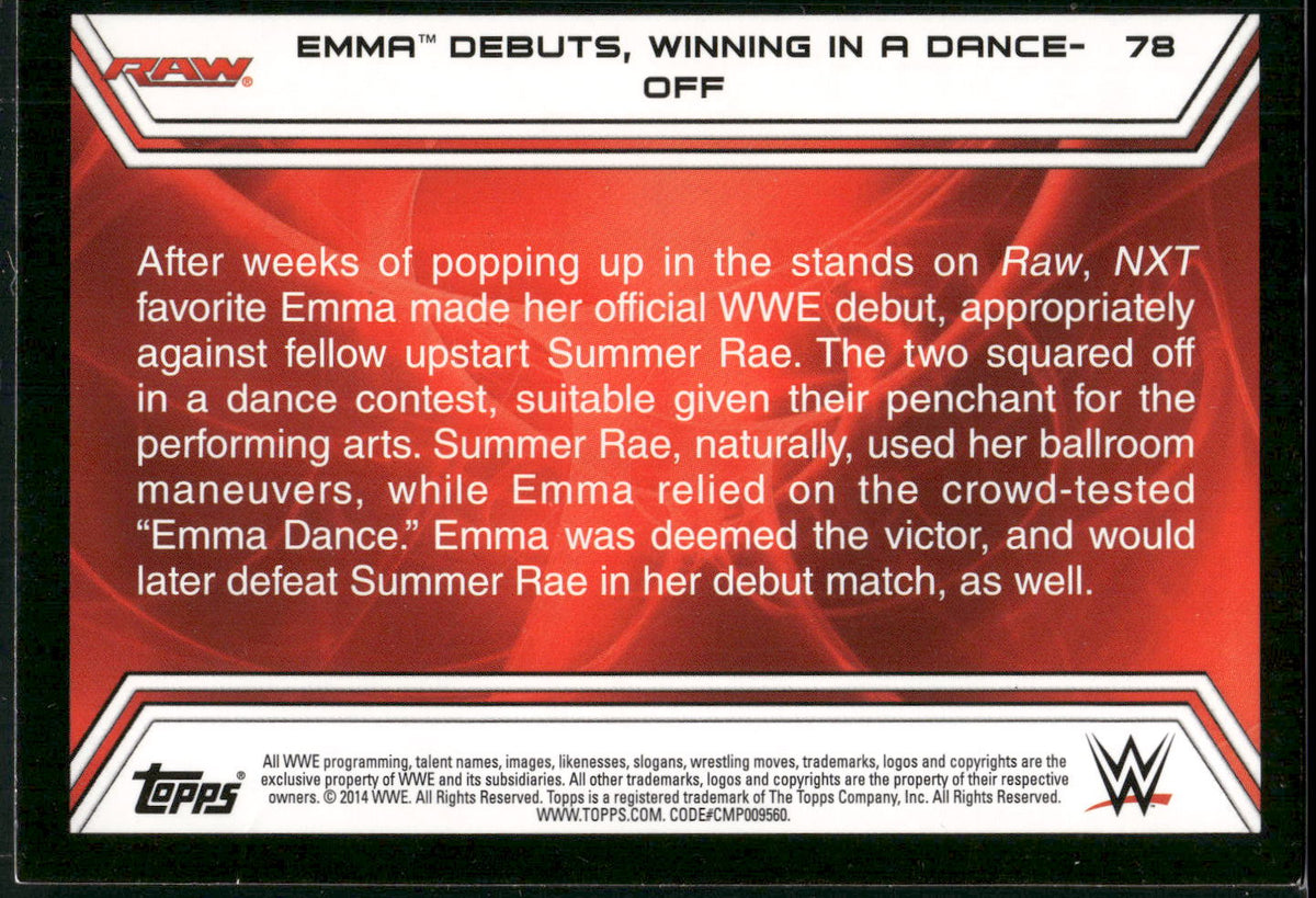 2014 Topps WWE Road to Wrestlemania #78 Emma