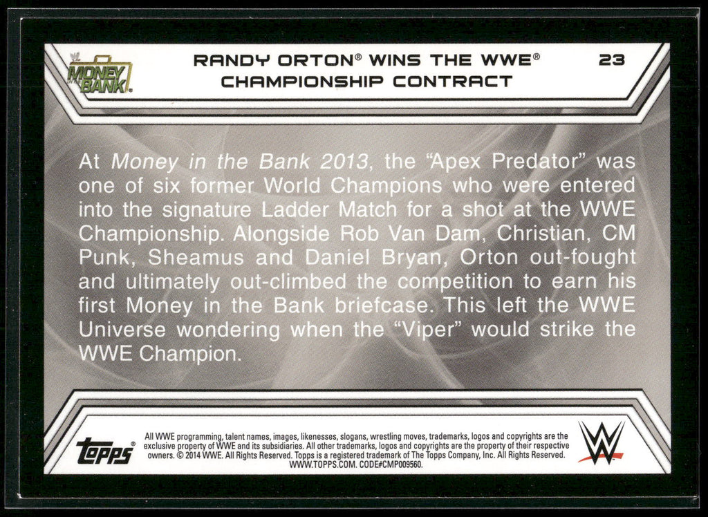 2014 Topps WWE Road to Wrestlemania #23 Randy Orton
