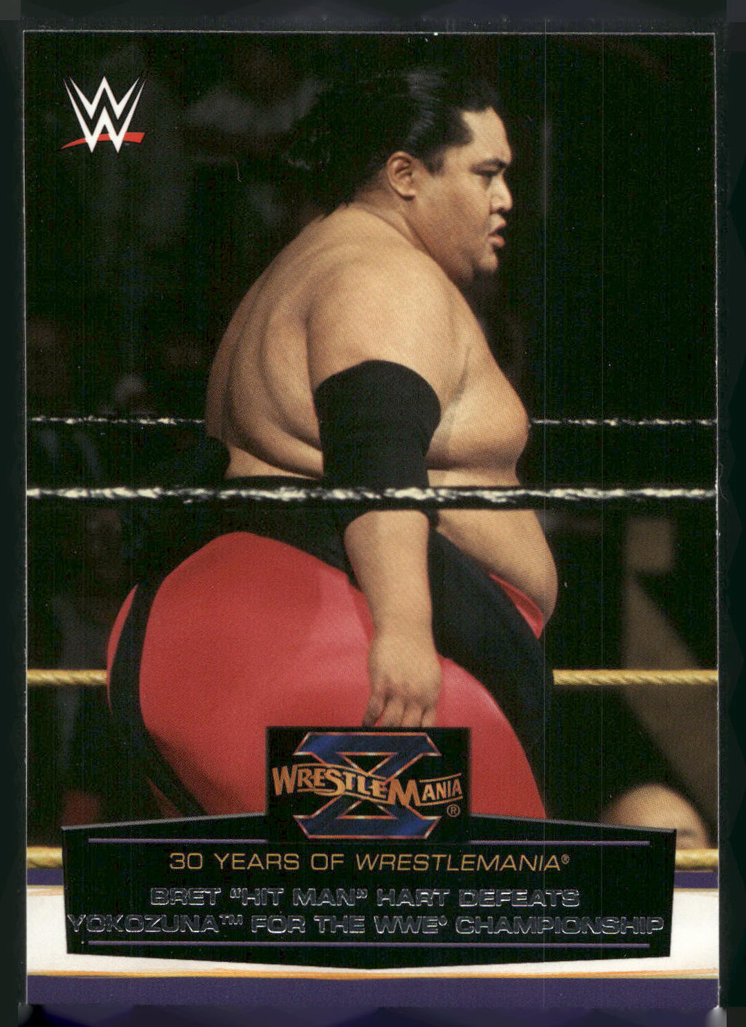 2014 Topps WWE Road to Wrestlemania #20 Bret "Hit Man" Hart Defeats Yokozuna