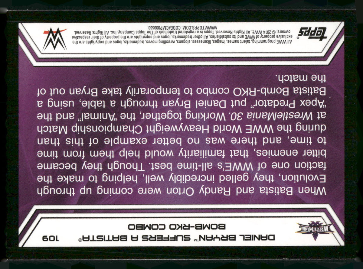 2014 Topps WWE Road to Wrestlemania #109 Daniel Bryan