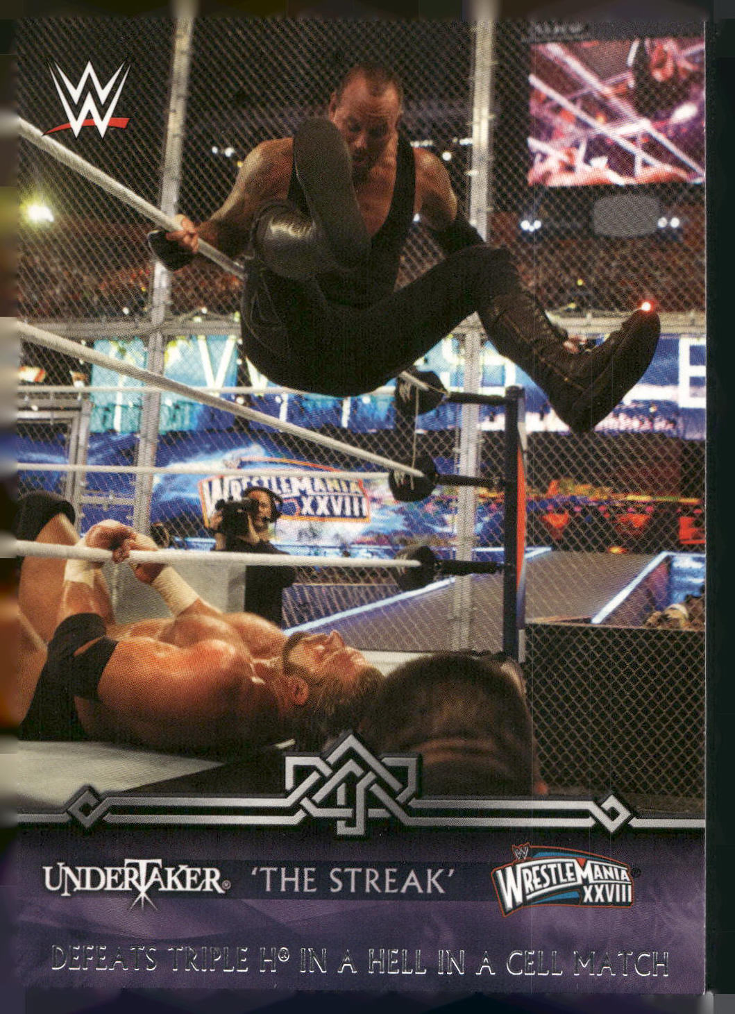 2014 Topps WWE Road to Wrestlemania #20-0 Undertaker Defeats Triple H
