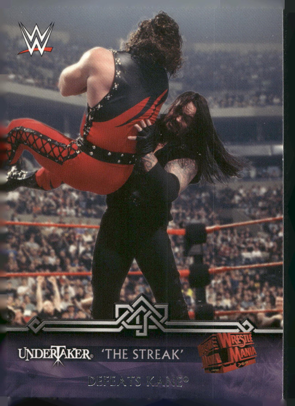 2014 Topps WWE Road to Wrestlemania #7-0 Undertaker Defeats Kane The Streak
