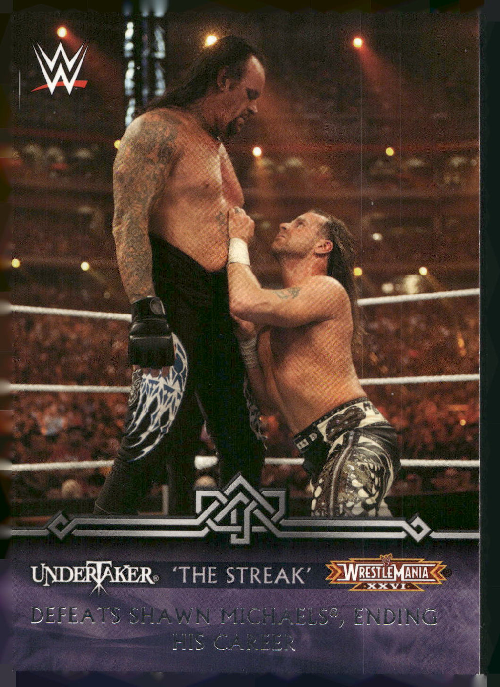 2014 Topps WWE Road to Wrestlemania #18-0 Undertaker Defeats Shawn Michaels