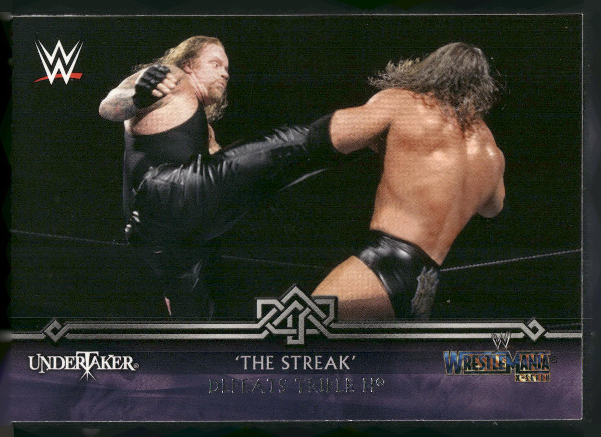 2014 Topps WWE Road to Wrestlemania #9-0 Undertaker Defeats Triple The Streak