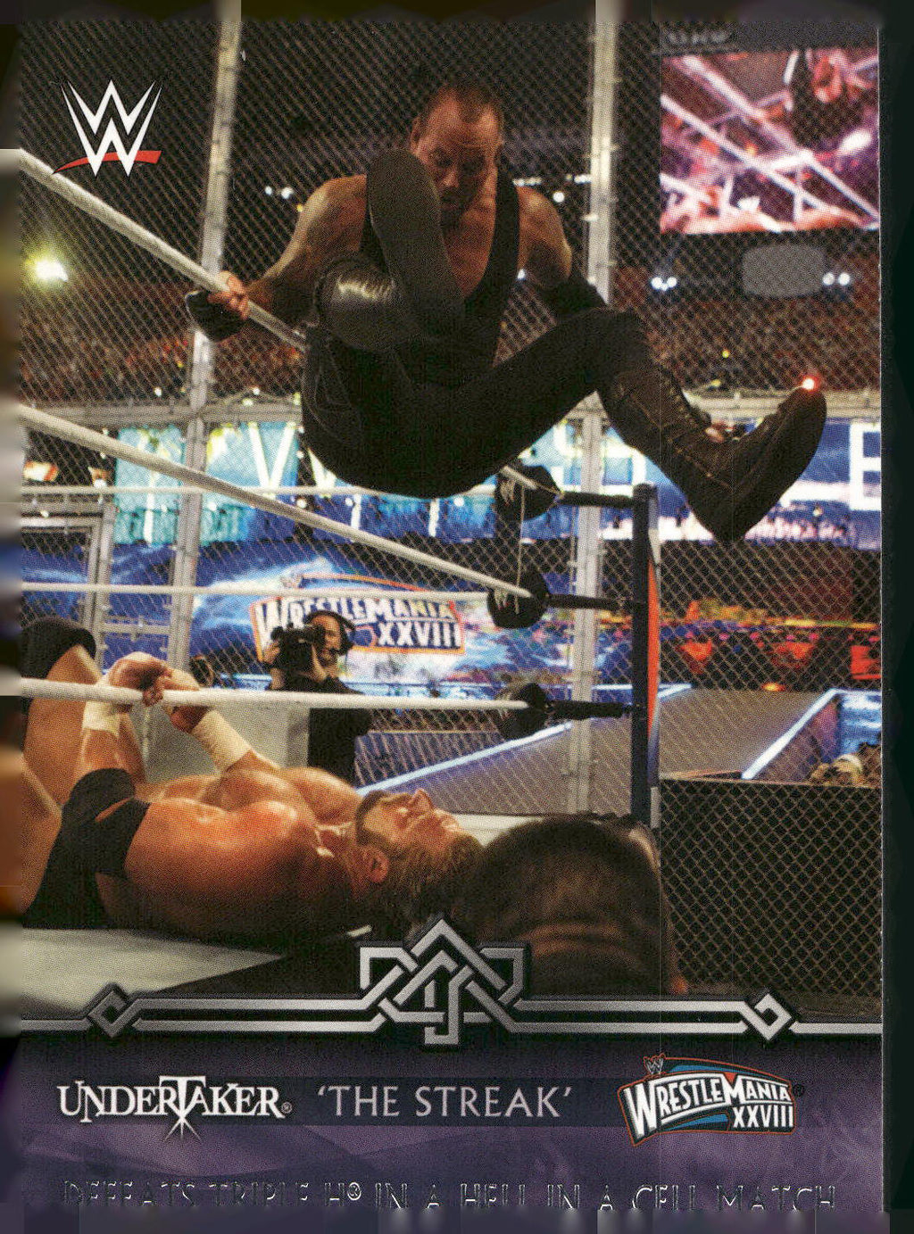 2014 Topps WWE Road to Wrestlemania #20-0 Undertaker Defeats Triple H