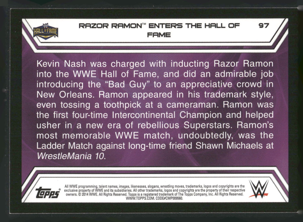 2014 Topps WWE Road to Wrestlemania #97 Razor Ramon