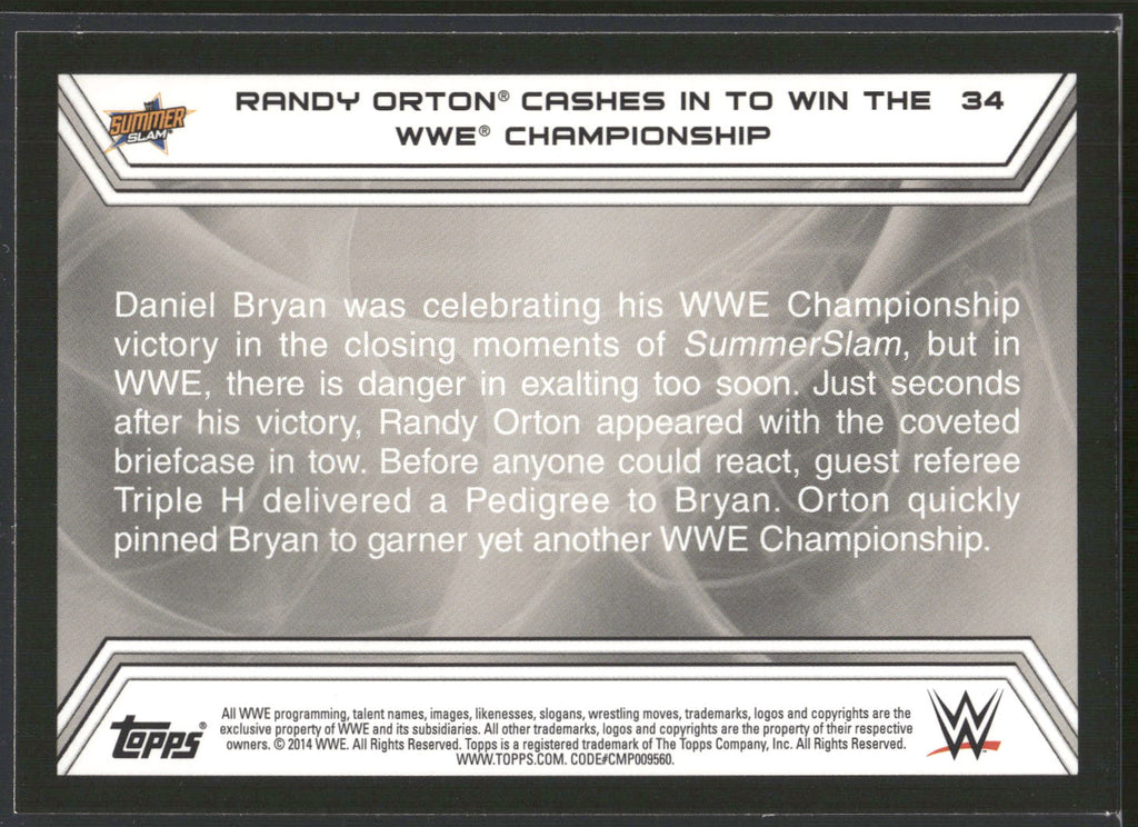 2014 Topps WWE Road to Wrestlemania #34 Randy Orton