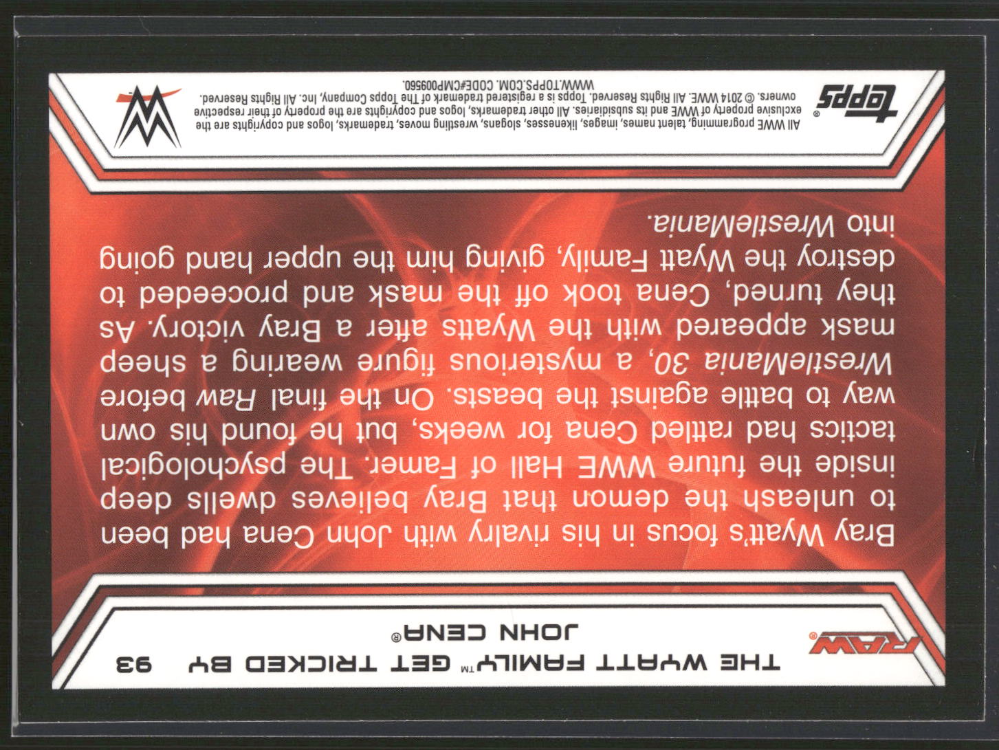2014 Topps WWE Road to Wrestlemania #93 The Wyatt Family