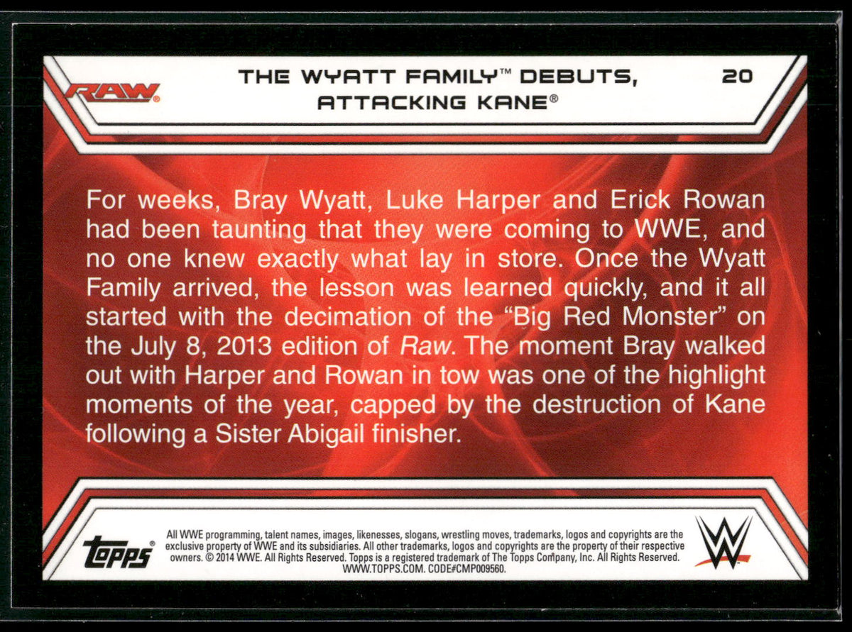 2014 Topps WWE Road to Wrestlemania #20 Wyatt Family