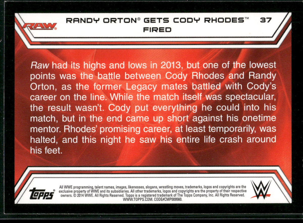 2014 Topps WWE Road to Wrestlemania #37 Randy Orton