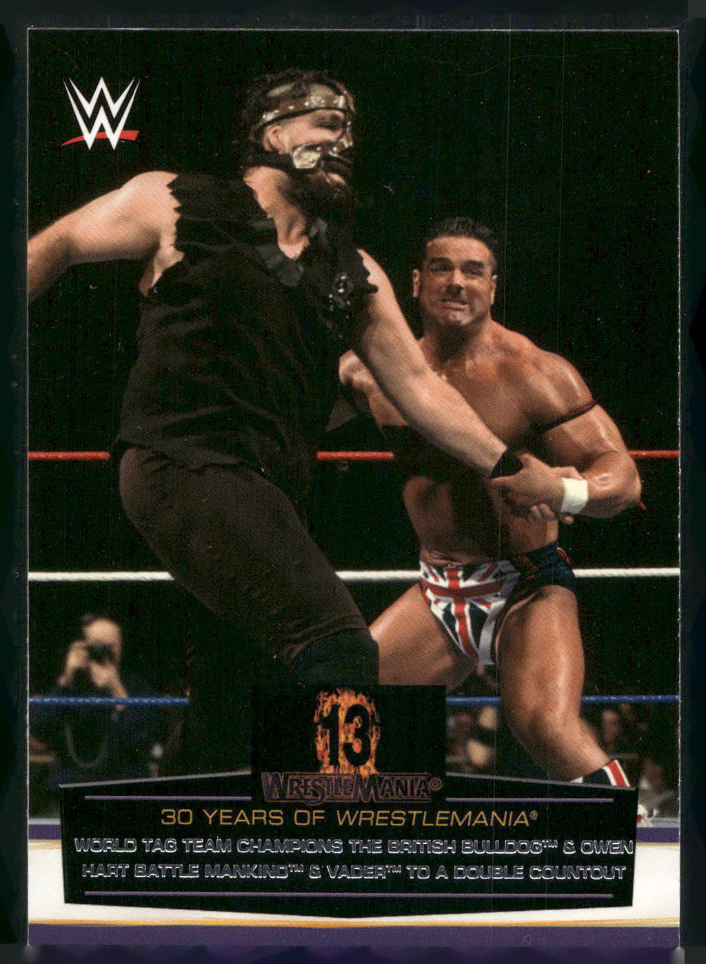 2014 Topps WWE #25 World Tag Team Champions The British Bulldog &amp; Owen Hart