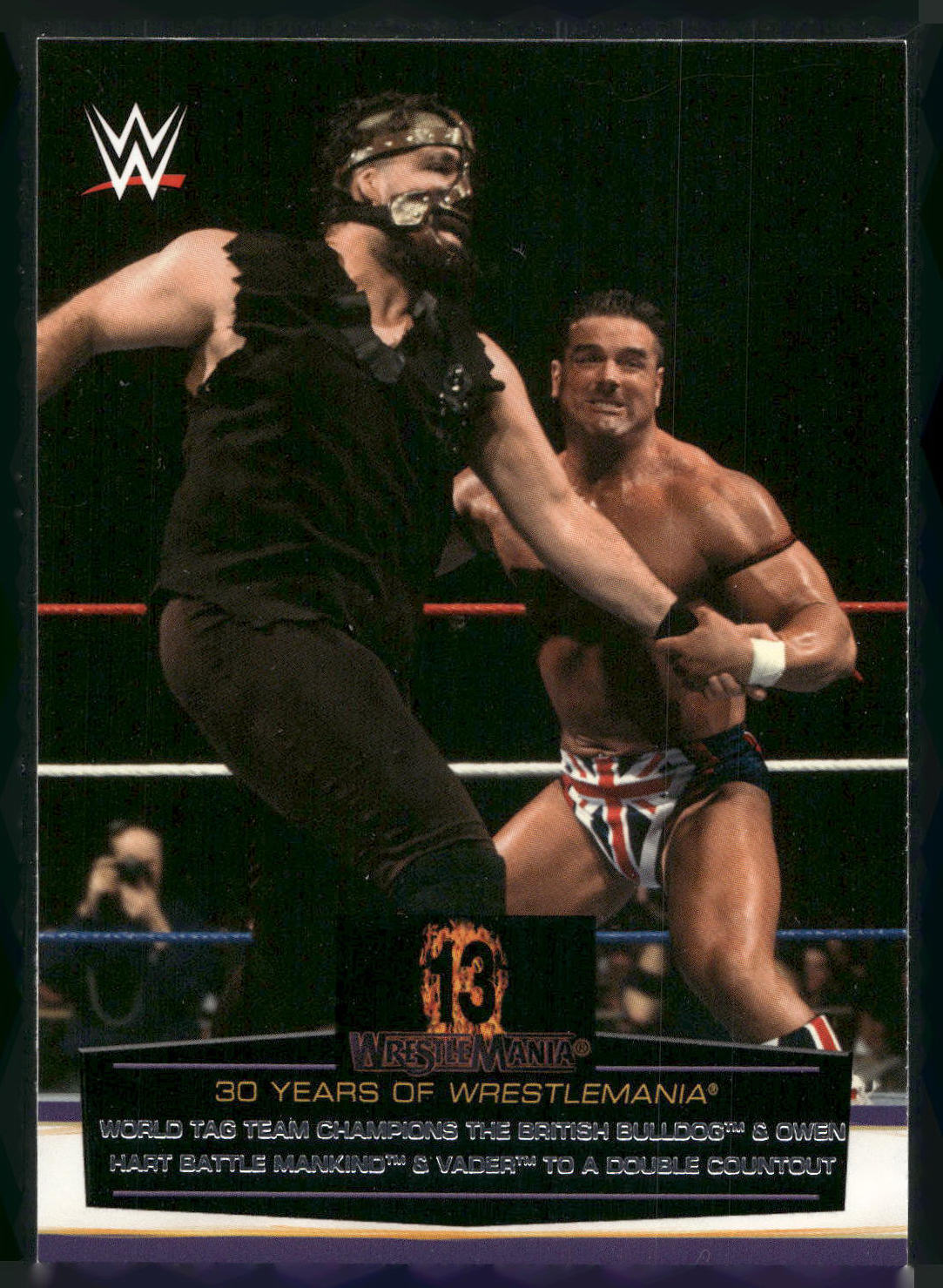 2014 Topps WWE #25 World Tag Team Champions The British Bulldog &amp; Owen Hart