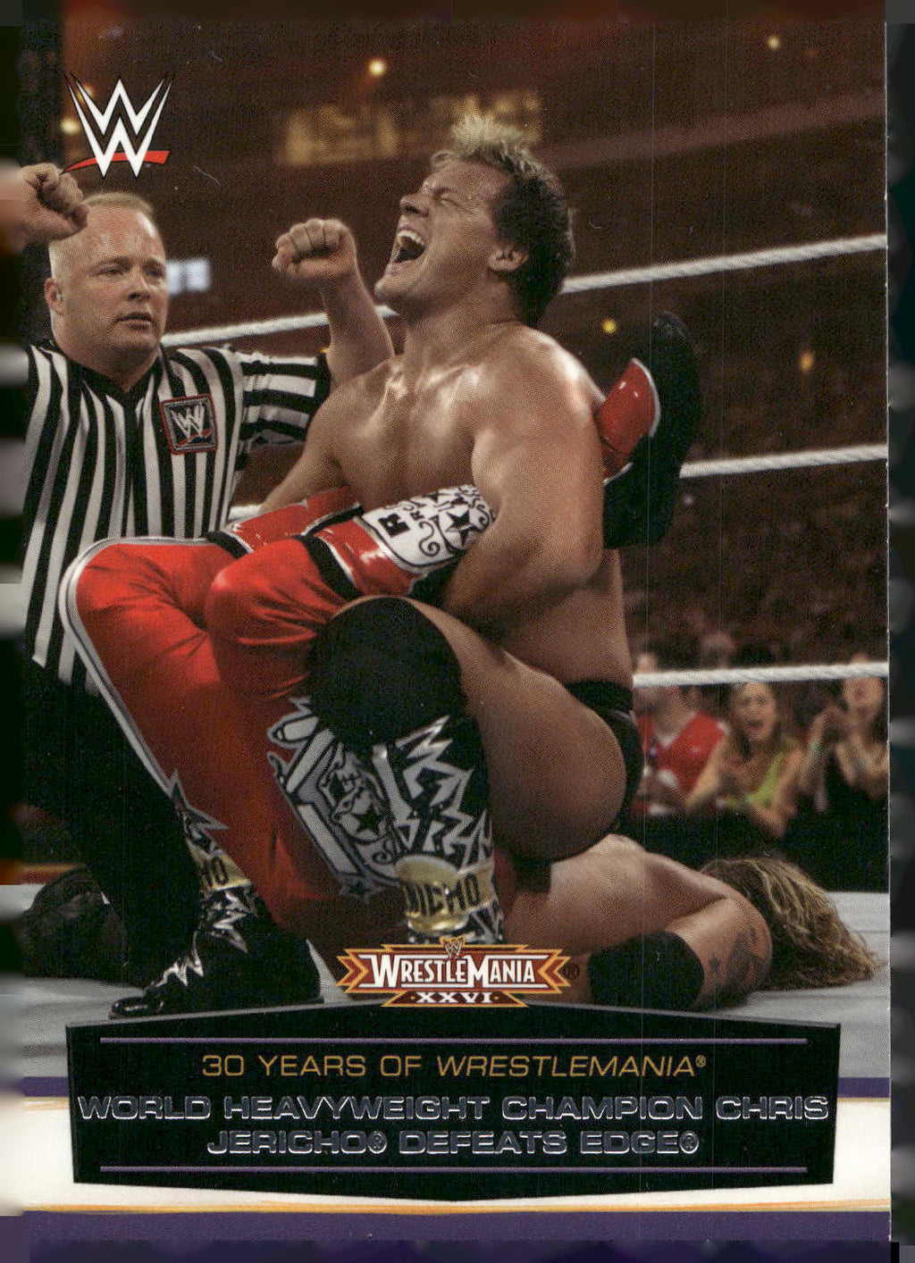 2014 Topps WWE #51 World Heavyweight Champion Chris Jericho Defeats Edge