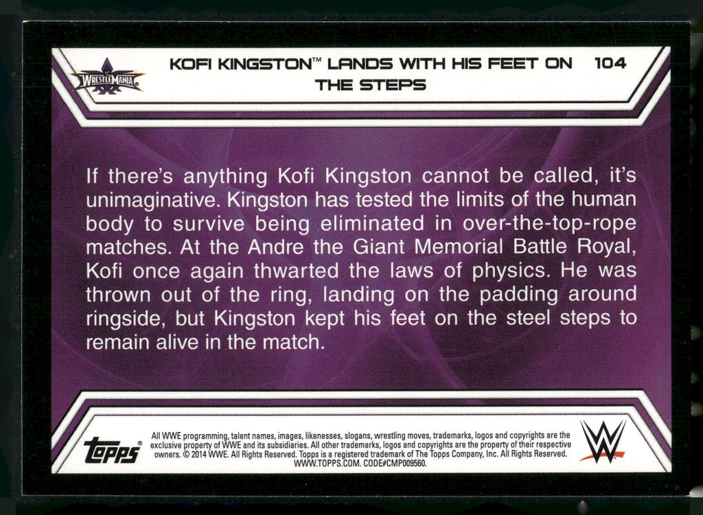 2014 Topps WWE Road to Wrestlemania #104 Kofi Kingston