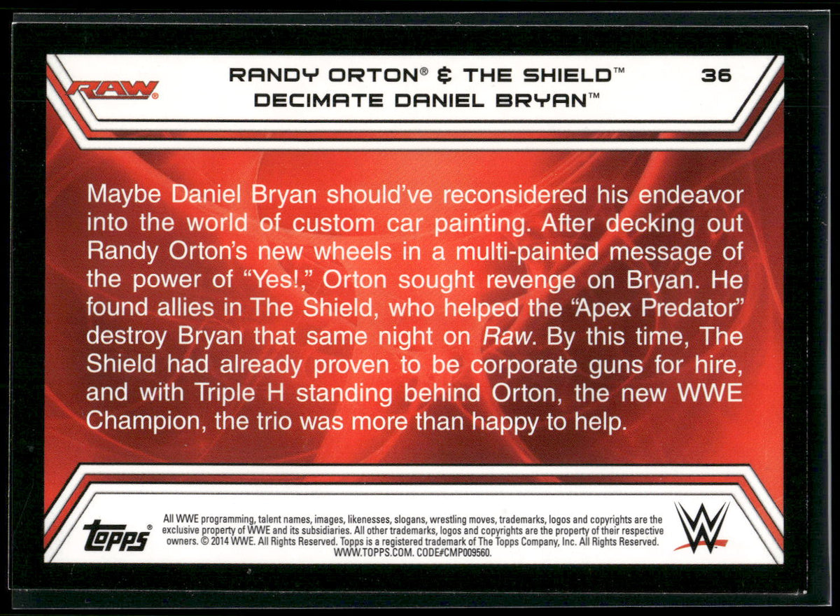 2014 Topps WWE Road to Wrestlemania #36 Randy Orton