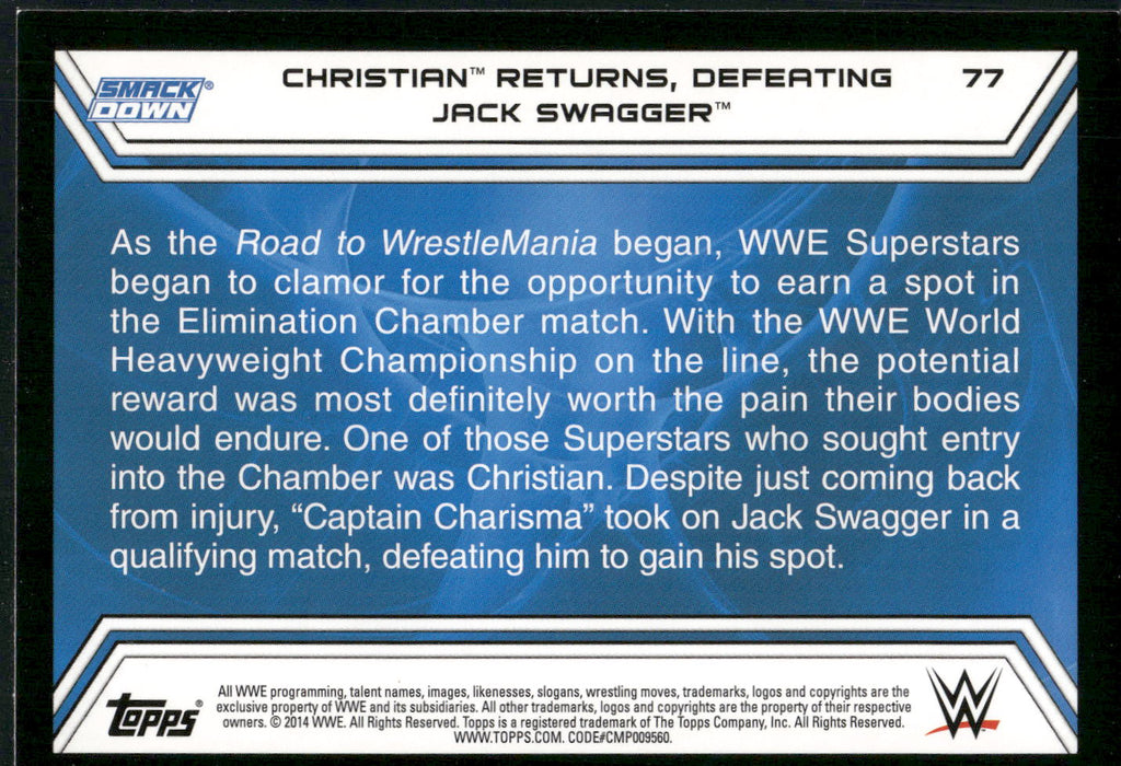2014 Topps WWE Road to Wrestlemania #77 Christian