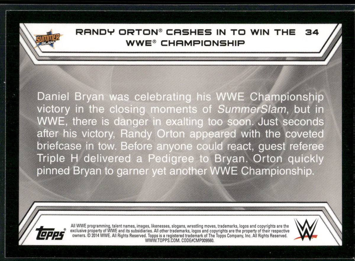 2014 Topps WWE Road to Wrestlemania #34 Randy Orton