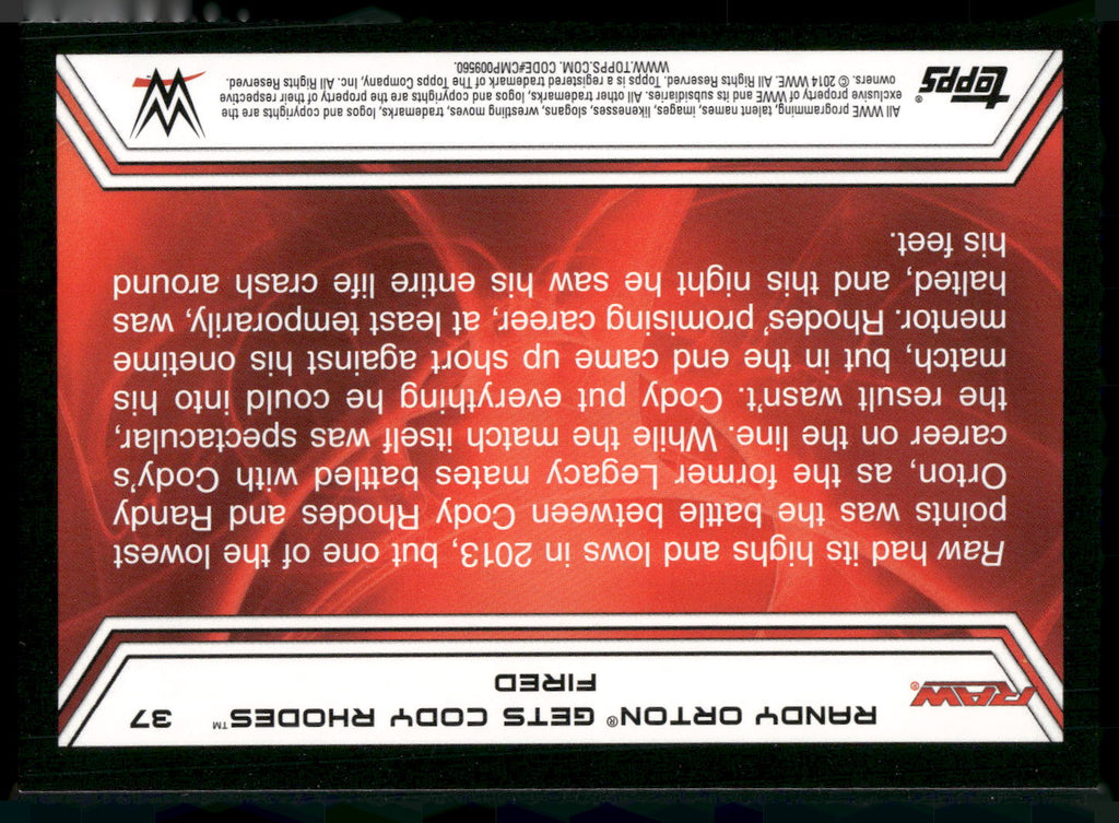 2014 Topps WWE Road to Wrestlemania #37 Randy Orton