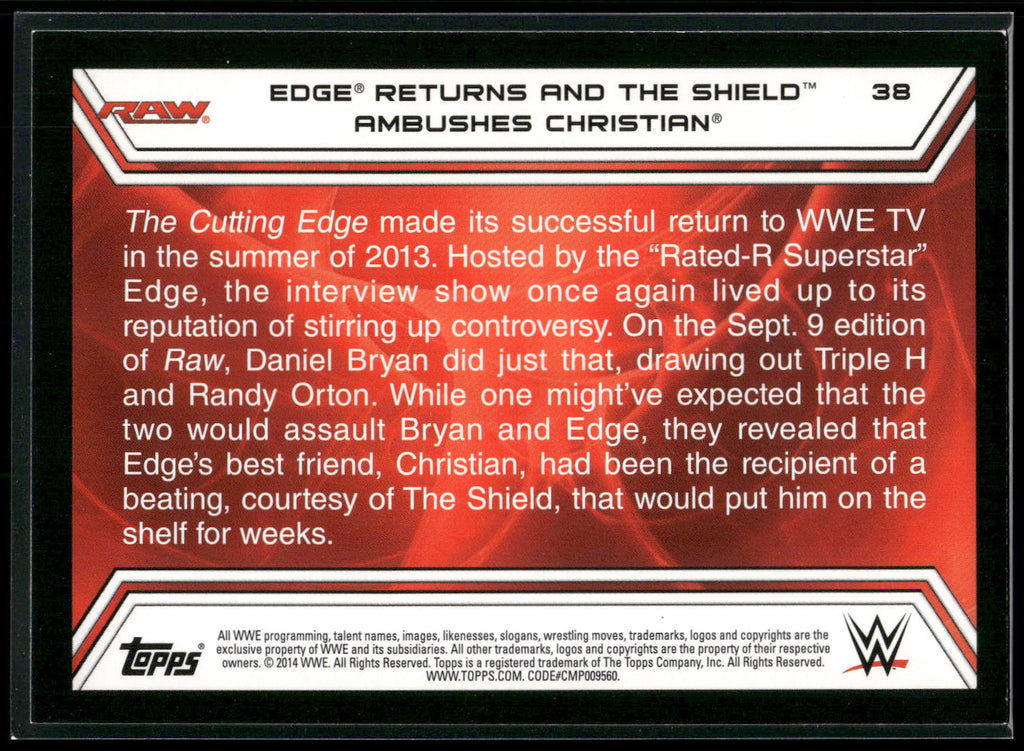 2014 Topps WWE Road to Wrestlemania #38 Edge