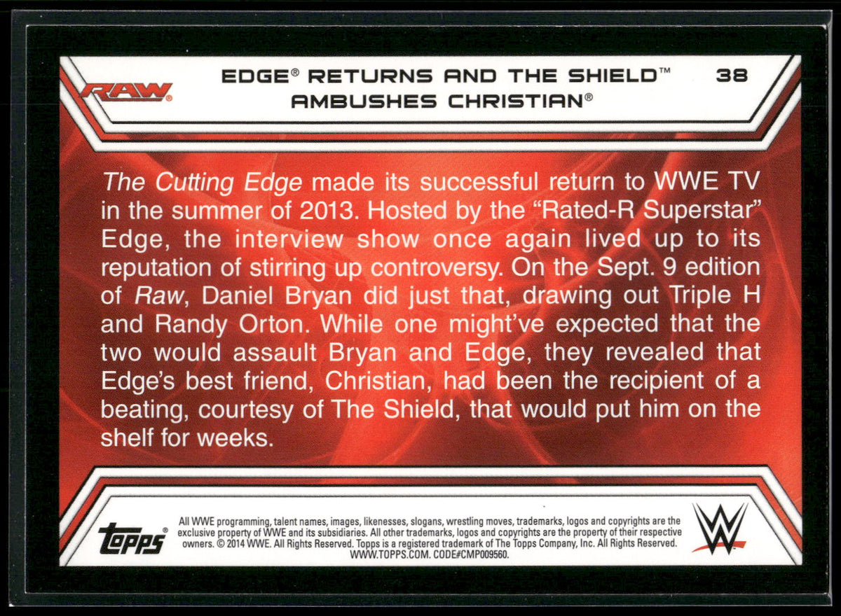 2014 Topps WWE Road to Wrestlemania #38 Edge