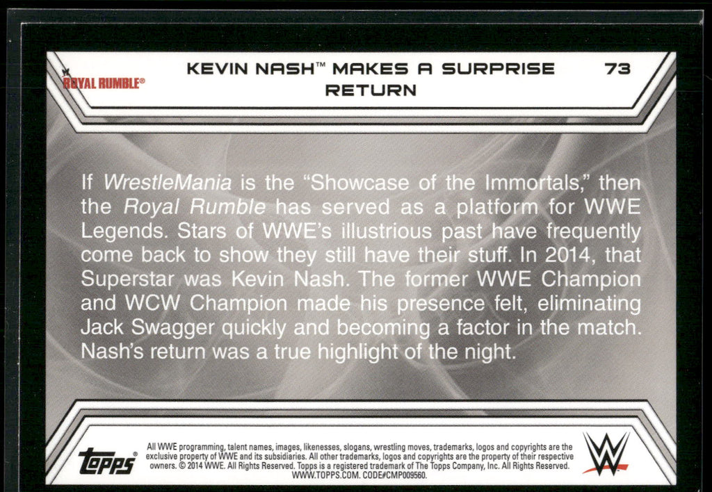 2014 Topps WWE Road to Wrestlemania #73 Kevin Nash