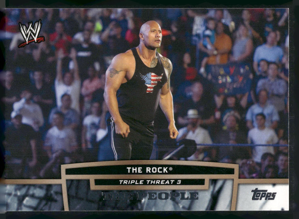 2013 Topps WWE #TT27-3 The Rock Triple Threat Tier 3
