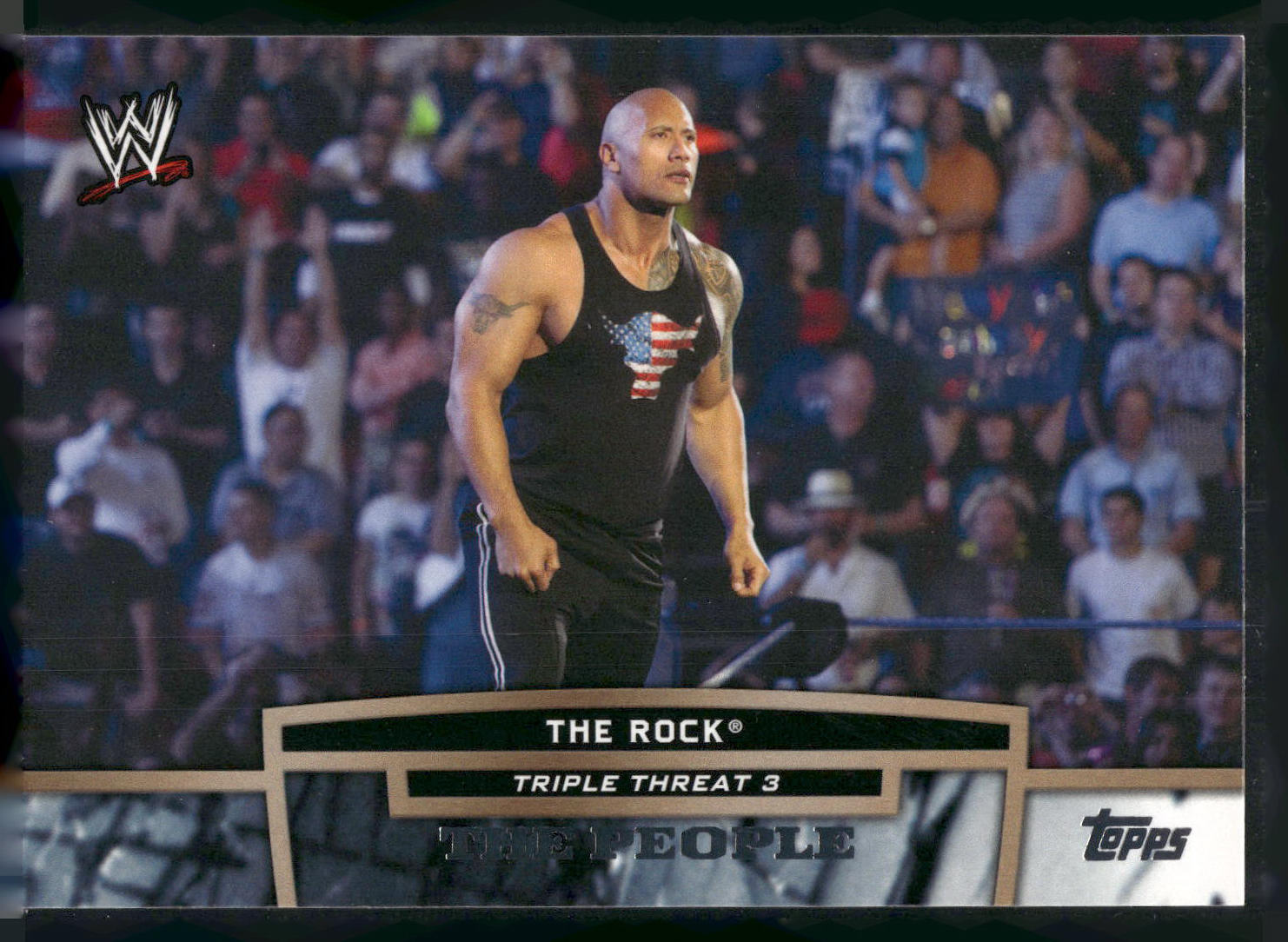 2013 Topps WWE #TT27-3 The Rock Triple Threat Tier 3